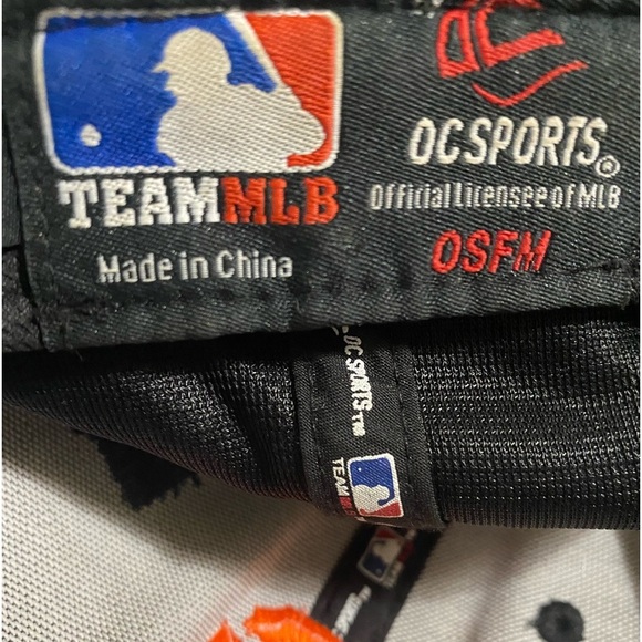 Team MLB OCSports San Francisco Giants Black & Orange Embroidered Fitted Cap - Picture 9 of 11